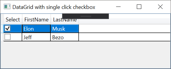 WPF DataGrid single click checkbox