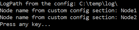 C# config file