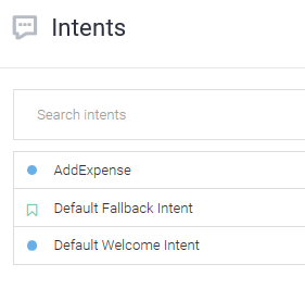 Create Dialogflow Intent