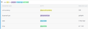 Google Dialogflow - Intent Parameters