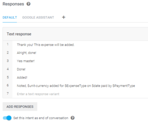 Google DialogFlow - Answer