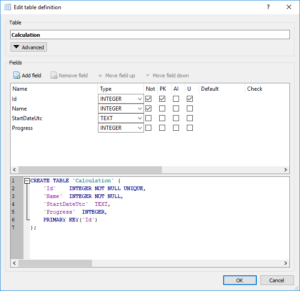 SQLite Browser edit table definition